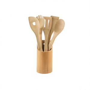 Ensemble d'ustensiles de cuisine MetalTex 5 pièces, ensemble d'outils de cuisine en bambou - Product Image 2