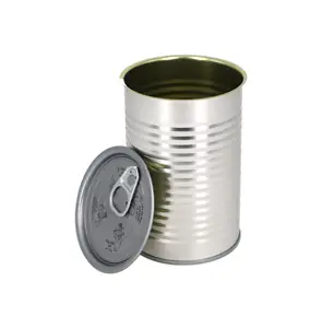 Latas de metal vacías redondas para alimentos, latas de hojalata, latas de comida con EOE