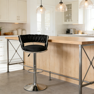 <span class=keywords><strong>เก้าอี้</strong></span>บาร์ TUQ CHAIR พร้อมเบาะสีดำและโครงสีเงิน สำหรับคลับ ร้านอาหาร บาร์ <span class=keywords><strong>เก้าอี้</strong></span>บาร์หนา 44 ซม. - Product Image 3