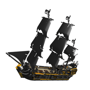 MOULD KING-Blocs de construction de <span class=keywords><strong>bateau</strong></span> de pirate pour adultes, kit de construction éducatif pour enfants, briques MOC, modèle de <span class=keywords><strong>bateau</strong></span> noir, 13199 - Product Image 1