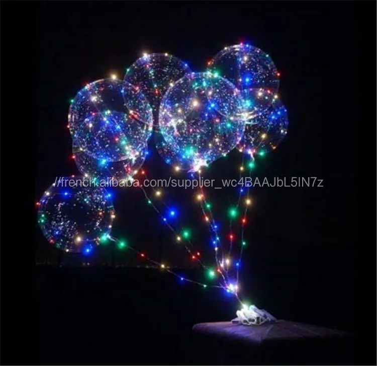 Bonne Vente De Haute Qualité Mode Clignotant Sécurité Ballon Fête D'anniversaire Ballon Décoration Led Lumière Dorée Ballons