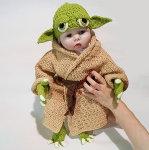 Verde <span class=keywords><strong>ET</strong></span> Bebé Ropa de bebé <span class=keywords><strong>Personajes</strong></span> de película de ciencia ficción Diseño lindo Sombrero y traje Accesorios de fotografía - Product Image 4
