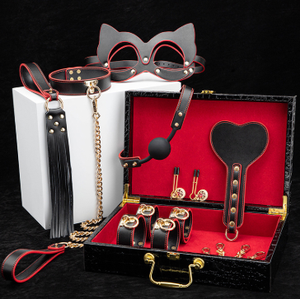 Ensemble de bondage <span class=keywords><strong>BDSM</strong></span> sexy, menottes, attaches pour les pieds, fouet, jouets sexuels pour adultes pour la stimulation, boutique de sexe pour couples - Product Image 6