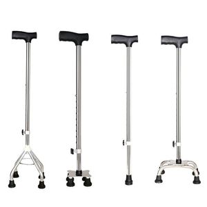 Canne réglable Xunhui en acier inoxydable à quatre pieds, antidérapante, pour personnes âgées, légère et durable. - Product Image 5