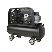 Compresseur d'air à piston haute pression industriel à entraînement par courroie, réservoir de 60 litres, refroidi par air, portable, 170 L/min
