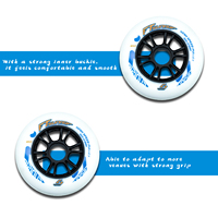 Roues de remplacement professionnelles en PU haute vitesse OEM pour patins à roulettes de course, universelles pour patineurs en ligne, extérieur, diamètre 90 100 110 mm