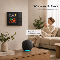 Interrupteur mural intelligent Tuya Zigbee F3 Pro 3,5 pouces, panneau tactile 4 voies, contrôleur d'automatisation domestique OEM pour hôtel, villa, fournisseur de projets