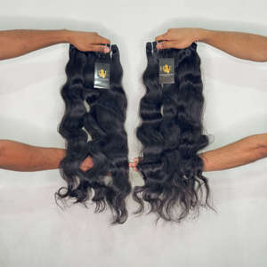 Extensiones de Cabello Humano Ondulado Virgen Temple con Cierre HD, Paquetes de Cabello Ondulado Indio Temple, Proveedores de Extensiones de Cabello Humano - Product Image 1