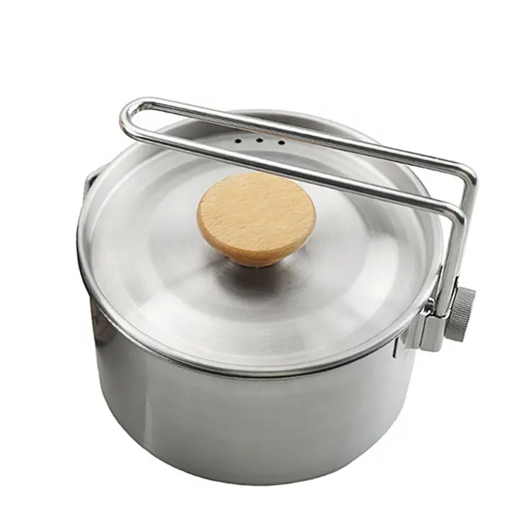 304 stainless steel multipurpose kitchenware Outdoor Camping Portable pot kettle