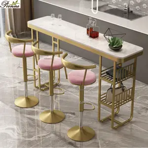 Estilo Europeu Elegante Metal Durável Nail Salon Bar Stool couro High Bar Chair BC006