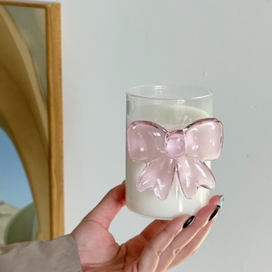 Starlii Schattige Strikvormige Glazen Bekers Uniek Sap Beker Mok Tumbler Met Deksel En Stro - Product Image 4