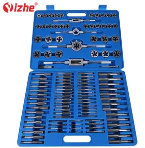 YIZHE BDMY 110PCS M2 M18 Professional Metric Hand Tools Tap And Die Set With Case Metric Carbon Steel