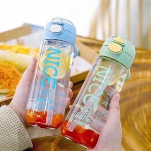 Wholesale Large Capacity 650ml Plastic Water Cup New Portable Outdoor Sports <b>Bottle</b> with <b>Straw</b> Handle for Summer Quality - Product Image 2