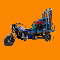 Machine de forage géotechnique à moteur diesel à prix d'usine, petite foreuse mobile pour eaux souterraines avec une profondeur maximale de 200 m