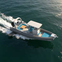 Bateau semi-rigide gonflable de 28 pieds, coque en fibre de verre, tube en Hypalon Orca, coque étagée, haute vitesse, loisirs en famille