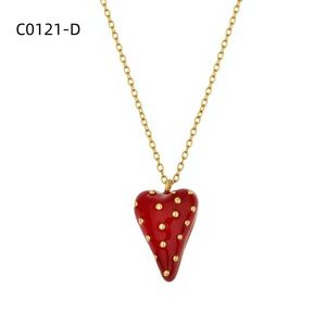 Amy Amy Cute Heart Pendant Necklace <b>Red</b> Rhinestone Silver Plated <b>Box</b> Chain Women's Fashion Jewelry <b>Gift</b> Everyday Wearing - Product Image 2