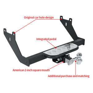Pare-chocs arrière en acier pour <span class=keywords><strong>Ford</strong></span> Transit Custom avec pièces de pédale, barre de remorquage, <span class=keywords><strong>crochet</strong></span> de remorquage, accessoires de remorque pour véhicule - Product Image 2
