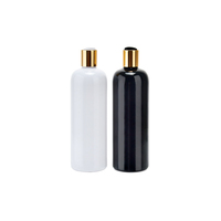 Shampooing vide 100ml 150ml 200ml 250ml 500ml Bouteille en plastique PET transparent blanc noir ambre avec bouchon supérieur à disque blanc noir doré