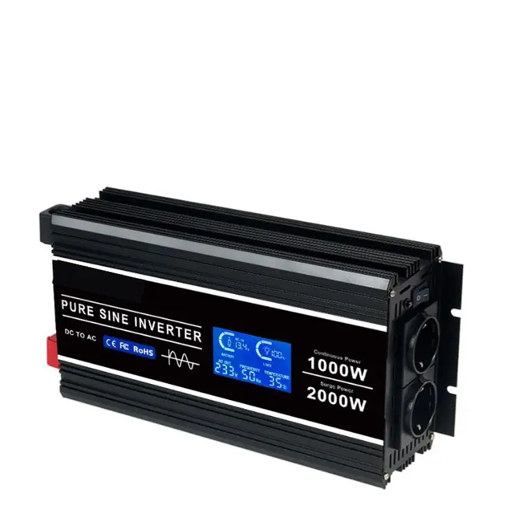 High frequency LCD Display AC Output 12V to 110V car inverter converter with intelligent cooling system