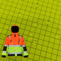 Tissu Oxford 300D Conducteur Antistatique Imperméable Enduit PU Jaune Vih Respirant pour Vêtements de Travail Sacs Uniformes Auvent Extérieur