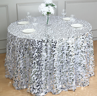 Nappes à paillettes argentées fête de mariage événement cuisine salle à manger décor