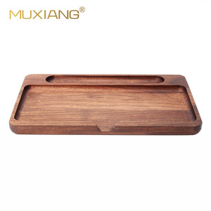 Muxiang American Black Walnut Wood Cigarette Tray Tobacco Storage Rolling Tray With Humidity Gauge For Smoking Accessories - Product Image 4