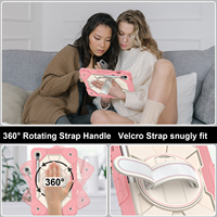 Étui antichoc pour Samsung Tab S10 Lite S10 FE S9 FE S9 11 avec support pour stylet, support rotatif à 360°, sangle de main et bandoulière pour enfants