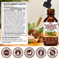 OEM ODM Gouttes liquides à base de plantes d'armoise et de noyer noir, formule personnalisée sous marque privée, vente en gros, soutien digestif quotidien