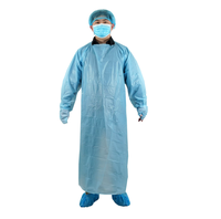 Vente chaude Non stérile PE Jetable Étanche Tablier Robes Certifié CE Antistatique Niveau D Protection Adulte Utilisation De Haute Qualité