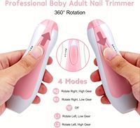 Lime à ongles électrique personnalisée pour bébé, sans griffes tranchantes, 6 en 1, coupe-ongles de sécurité pour les orteils et les doigts