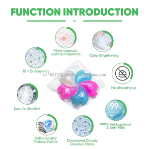 Lessives en dosettes douces pour bébés, sans additifs nocifs, nettoyage en profondeur des taches de <span class=keywords><strong>lait</strong></span> et d'urine, antibactériennes, hypoallergéniques, pour vêtements de nouveau-nés - Product Image 2