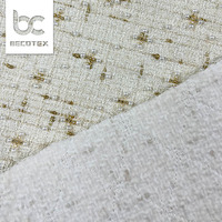 Tissu de tweed tissé par laine perlée explosive de style occidental de conception de luxe pour le manteau