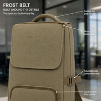 Sac à dos pour ordinateur portable imperméable en polyester, souple, 36-59 L, unisexe, avec fermeture éclair, pour les voyages d'affaires