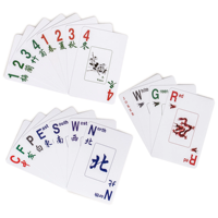 Jeu de cartes de mahjong américain de haute qualité, imperméables, en PVC plastique, style occidental chinois