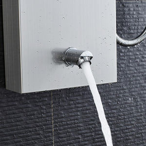 Panel <span class=keywords><strong>de</strong></span> <span class=keywords><strong>ducha</strong></span> <span class=keywords><strong>de</strong></span> níquel cepillado dorado, torre <span class=keywords><strong>de</strong></span> <span class=keywords><strong>columna</strong></span> <span class=keywords><strong>de</strong></span> acero inoxidable 304, cascada, chorros <span class=keywords><strong>de</strong></span> Spa, panel <span class=keywords><strong>de</strong></span> pared inteligente para Baño - Product Image 5