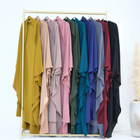 Traditionnel Chador Khimar Vêtements Islamiques Prière Hijab Nida Khimar Niqab avec Cravate Modeste Femmes Musulmanes Overhead Long Khimar