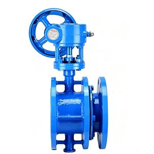Válvula con Brida de Accionamiento por Tornillo Sin Fin DN50-DN1200, Hierro Fundido, Asiento de EPDM, Clase 150, Tubería Industrial - Product Image 3