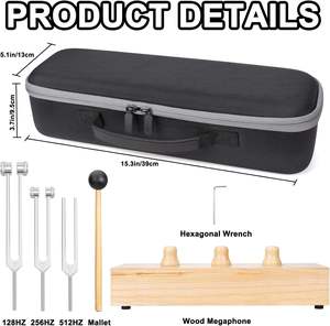 요가 명상 메가폰 주파수를위한 치유 세트 128HZ 512HZ 튜닝 포크 음향 치료 악기 - Product Image 6