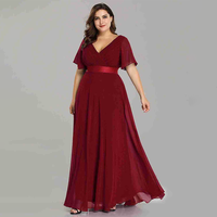 Robe grande taille pour femmes 4XL 5XL 6XL 7XL, robe de demoiselle d'honneur rose à manches courtes, robe de soirée maxi grande taille