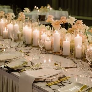 เทียนเสาคู่คุณภาพสูง สีขาว สำหรับโบสถ์ ปราศจากควัน ไม่มีกลิ่น สำหรับใช้ทางศาสนา ชุดของขวัญ - Product Image 1