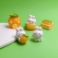 Figurines miniatures de lapins mignons et de carottes pour Pâques 2026, accessoires de décoration DIY pour paysages, ornements de maison, décorations de gâteaux et animaux en pot, 100 pièces