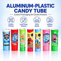 Tube d'emballage alimentaire imprimé couleur personnalisé pour confiture, motif lumineux, promotion de marque
