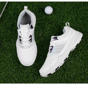 Zapatos de Golf Blancos de Malla con Detalles Azules y Amarillos, Suela de Goma, Unisex, Transpirables, Deportivos, para Primavera - Product Image 6