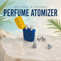 Vente en gros : Flacon vaporisateur de parfum portable 2-en-1 à double compartiment, format voyage 5 ml, en plastique, rechargeable par le bas