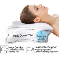 Coussin de soutien pour le cou en mousse à mémoire de forme rectangulaire avec logo en tissu tricoté personnalisé Jeebay
