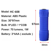 Couleur 9LED lampe de poche d'urgence ABS matériel Portable Mini Camping lampe torche lumière extérieure Mini cadeau lampe de poche pour les enfants