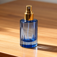 Flacon pulvérisateur en verre transparent coloré de 30 ml pour huiles essentielles, avec logo personnalisé imprimé et capuchon en aluminium