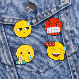 Broches et badges en alliage personnalisés pour enfants, style mode, avec motifs émoticônes, vente en gros du fabricant - Product Image 2