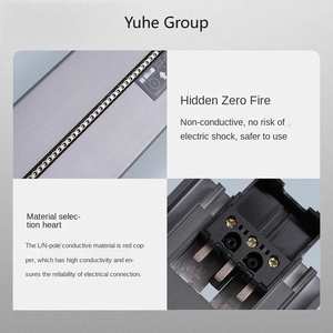 Enchufe de riel de alimentación deslizante móvil montado en superficie/pared con 4 salidas y 2 puertos de aluminio espacial para armario de comedor de isla - Product Image 3