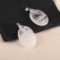Pendentif en cristal de quartz transparent de formes variées, pierre précieuse en vrac pour bijoux, bagues, instruments à cordes, collier polyvalent, cadeau pour femme
